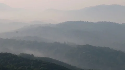 Foggy Mountain Ranges (3) Stock Footage 86618467