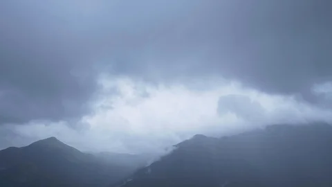 Foggy Mountain - Time lapse Stock Footage 117167504