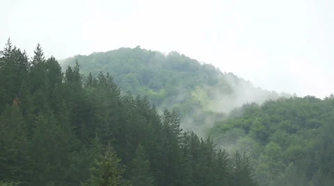 Foggy mountain timelapse Stock Footage 25468489