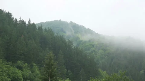 Foggy mountain timelapse Stock Footage 25468646