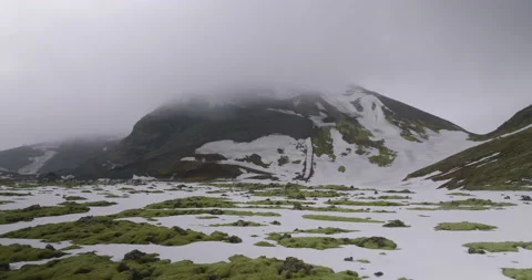 Foggy Mountains in Iceland Stock Footage 228682047