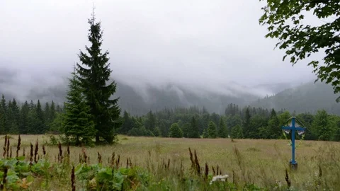 Foggy Mountains Time Lapse Video stock 84135874