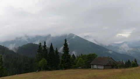 Foggy Mountains Time Lapse Video stock 84135906