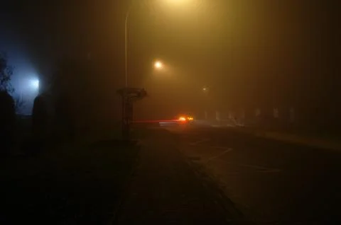 Foggy night Stock Photos