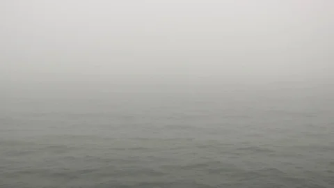 Foggy Ocean View Stock Footage