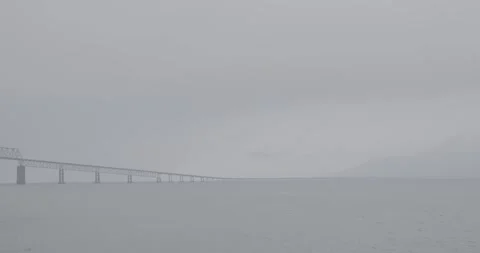 Foggy Ocean Water Stock Footage 260744741
