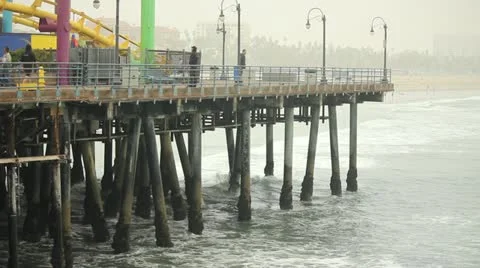 Foggy Pier Stock Footage 11445491