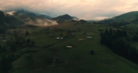 Foggy rainforest in mountains Stock Footage 128698697