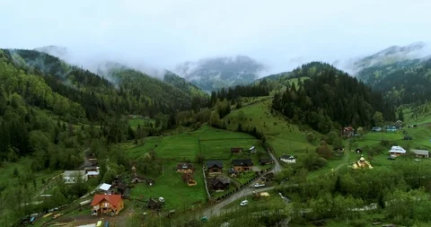 Foggy rainforest in mountains Stock Footage 128699965
