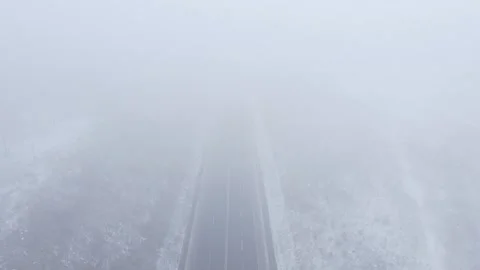 Foggy road Stock Footage 272764118