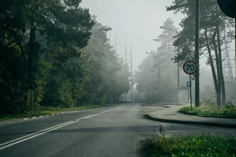 Foggy Road Stock Photos