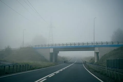 Foggy Road Stock Photos