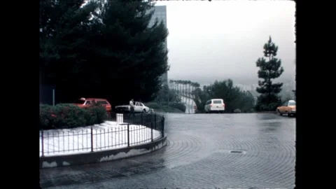Foggy roundabout Stock Footage 276289663