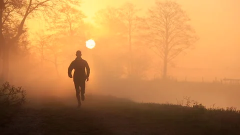 Foggy run Stock Footage 132054544