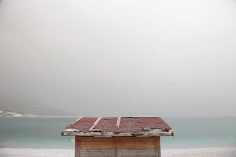 Foggy seascape Stock Photos