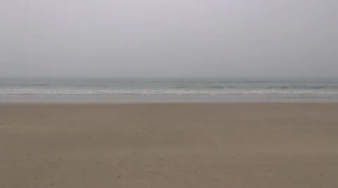 Foggy seashore Stock Footage 21930803