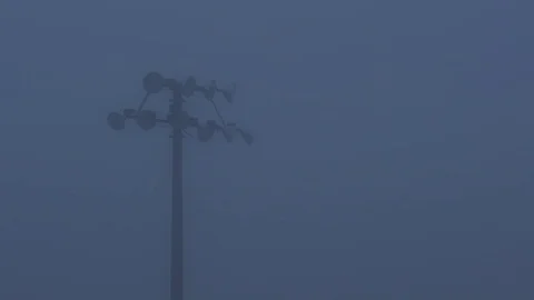 Foggy Stadium Lights Stock Footage 81796577
