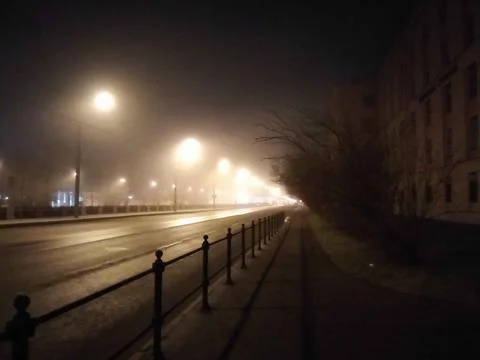Foggy streets Stock Photos