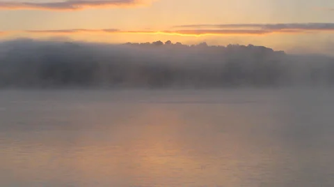 Foggy Sunrise Stock Footage 35712256