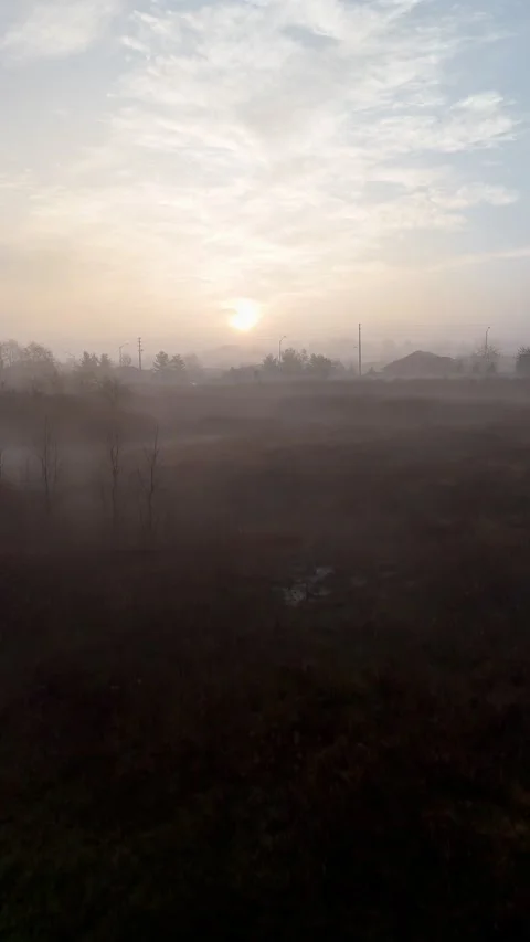 Foggy Sunrise Stock Footage 292673619
