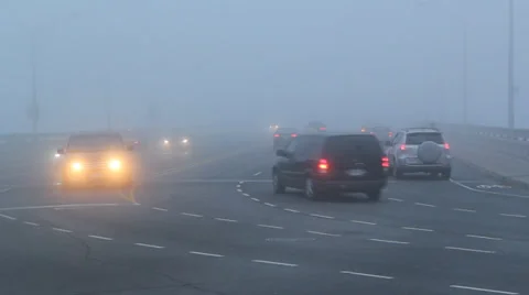 Foggy traffic. Stock Footage 30464240