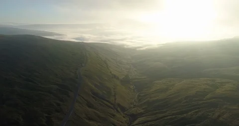 Foggy valley Stock Footage 95166676