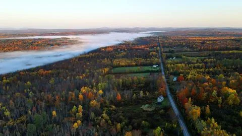 Foggy Valley Foto stock