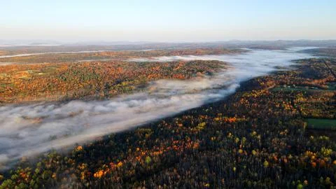 Foggy Valley Foto stock