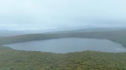 Foggy View of Buey Lagoon in Purace National Park Stock-Footage 330760053