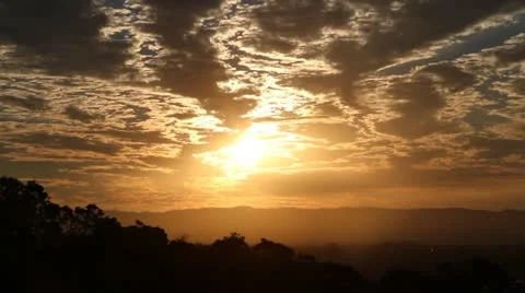 Foggy/Misty Sunset Stock Footage 11812502