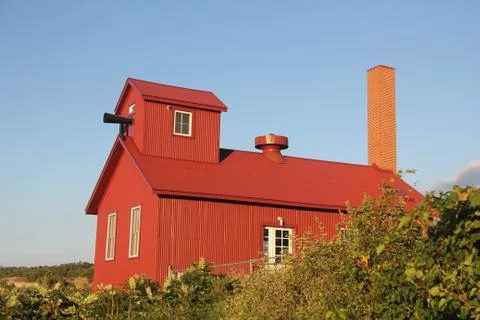 Foghorn of Point Betsie Light Stock Photos