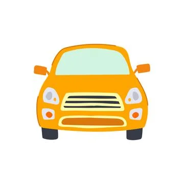 Foglights car front cartoon vector illustration Stock Illustration