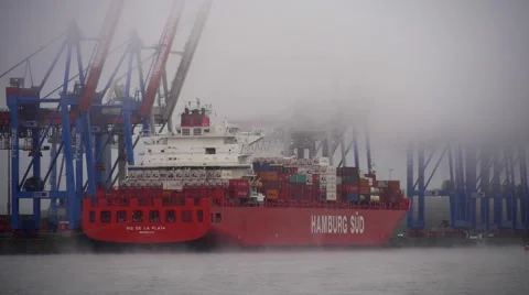 Fogy Harbor, Hamburg, Ship 스톡 동영상 57769625