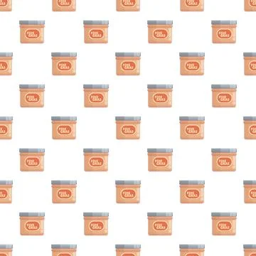 Foie gras jars repeating pattern background Illustrazione stock