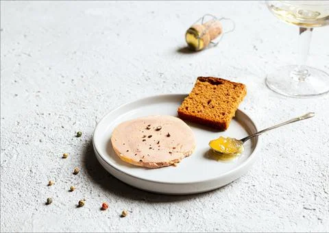 Foie gras on the light background Stock Photos