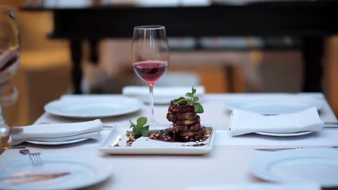 Foie gras with sauce Video stock 79799478