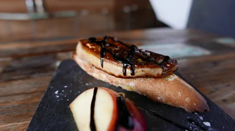 Foie gras snack Stock Footage 64710517