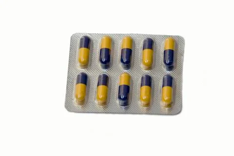 Foil of Capsules Stock Photos