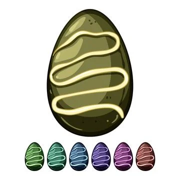Foil chocolate egg cartoon vector graphic Stock Illustration