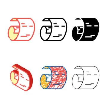 Foil copper metal color multipack icon vector Stock Illustration