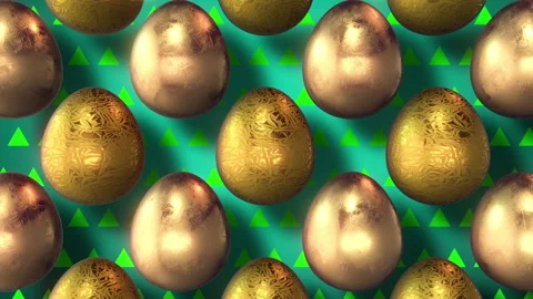 Foil Covered Easter Eggs Background 스톡 동영상 265166665