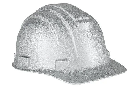 Foil hard hat, foil hat. 3D rendering Stock Illustration