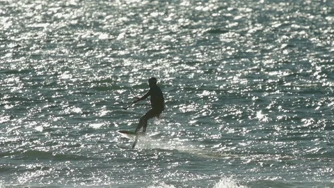 Foil kite surf in slow-motion 스톡 동영상 88284012