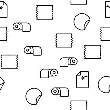 Foil List For Cooking Vector Seamless Pattern Illustrazione stock