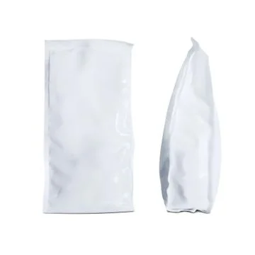 Foil Paper Folded Package For Coffee, Sugar, Pepper, Spices, Flour 库存插图