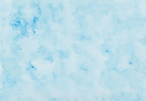 Foil print watercolor with a cloud pattern in blue Stock Photos