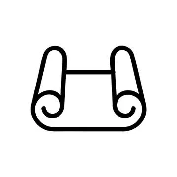 Foil roll icon vector outline illustration Stock Illustration