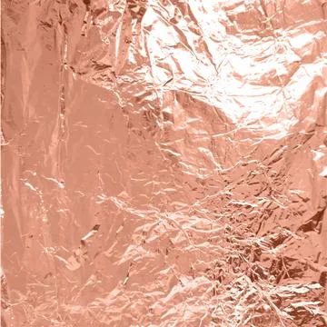 Foil wrinkled texture, vector realistic aluminum red paper sheet, crumpled Stock Illustration