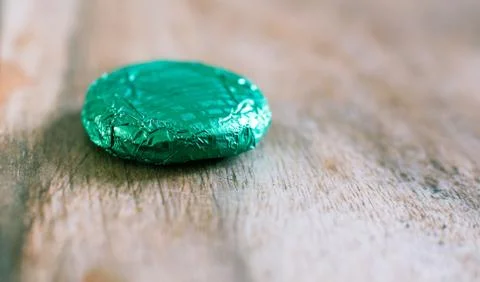 Foiled mint chocolates | Thin Mints | Mint Cream Packets Stock Photos