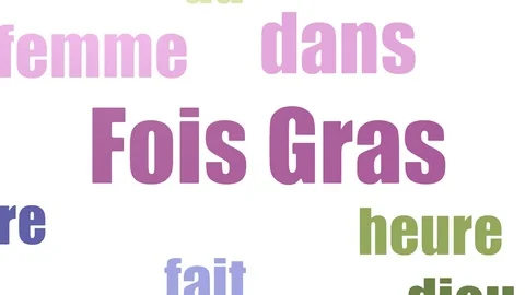 Fois Gras Word Cloud Animated On White Background Stock Footage 103094612